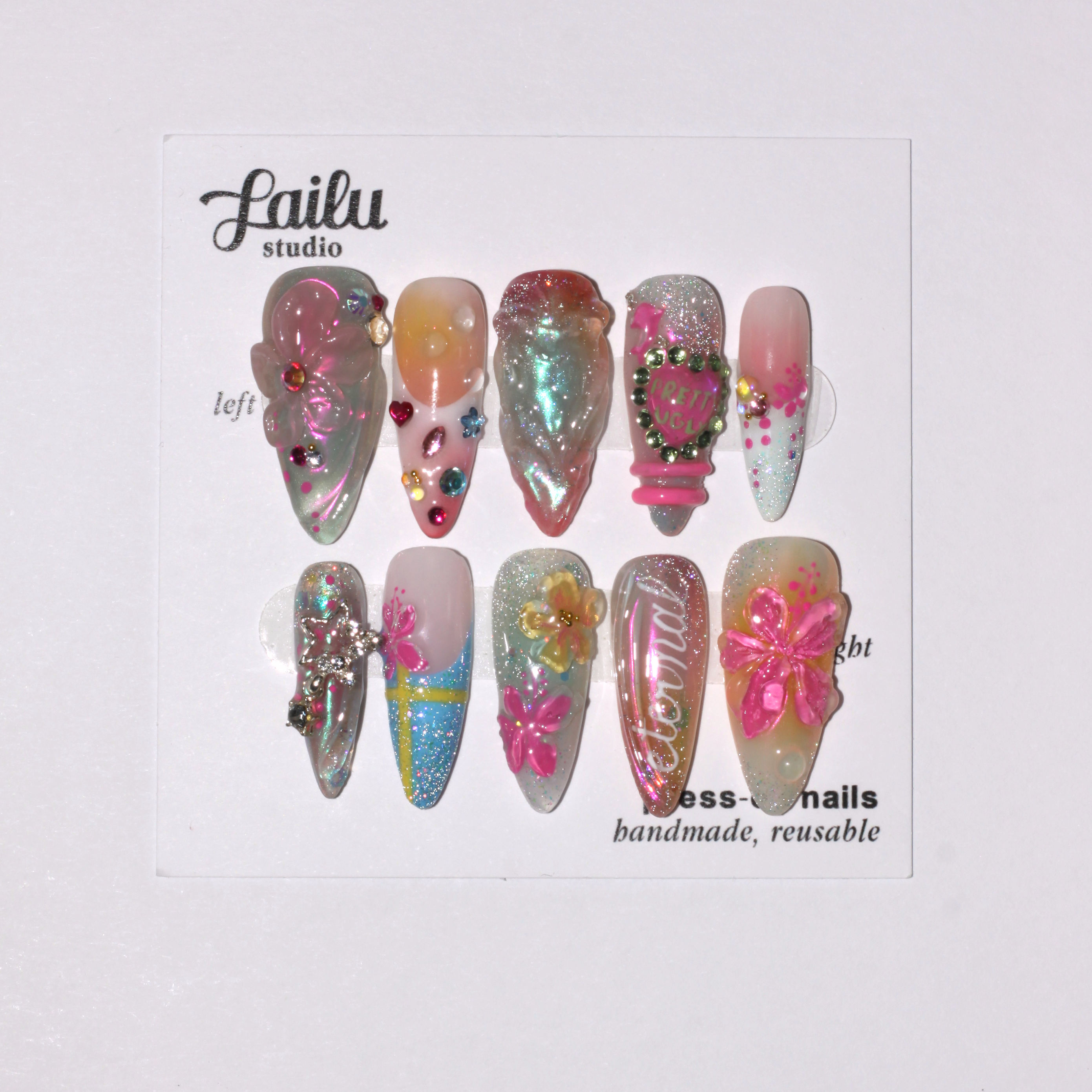 Summer press on nails